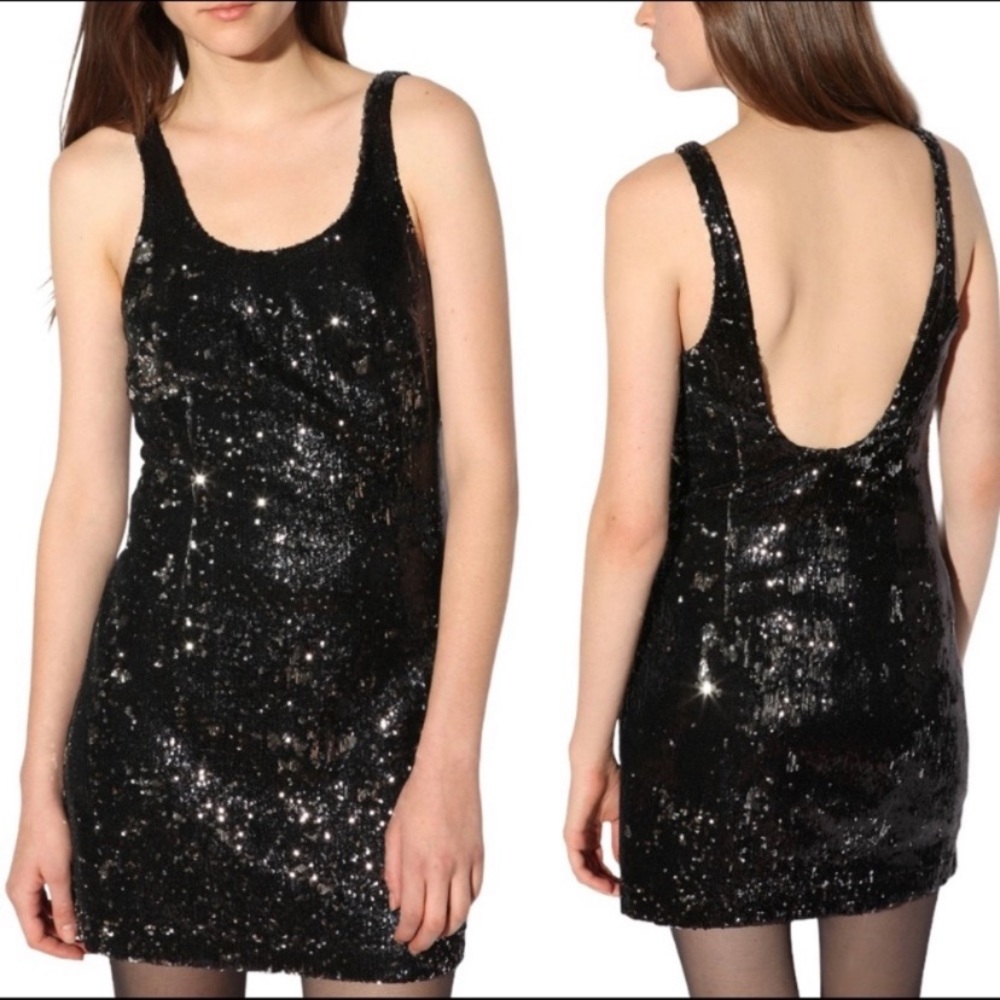 UO Silence + Noise Sequin Lords Leaping Dress